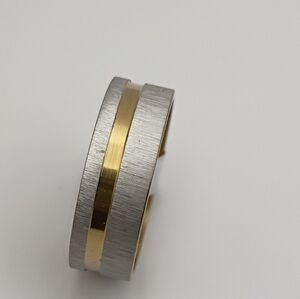 Elegant Gray and Gold Women's Cute Ring Band U.S Size 10